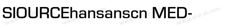SIOURCEhansanscn MED字体转换